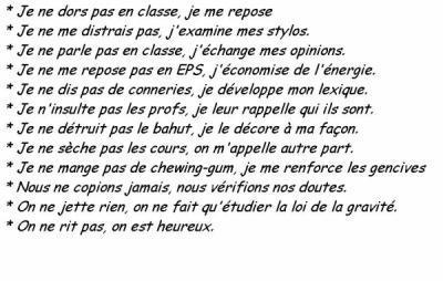 les 10 règles d'un étudiant